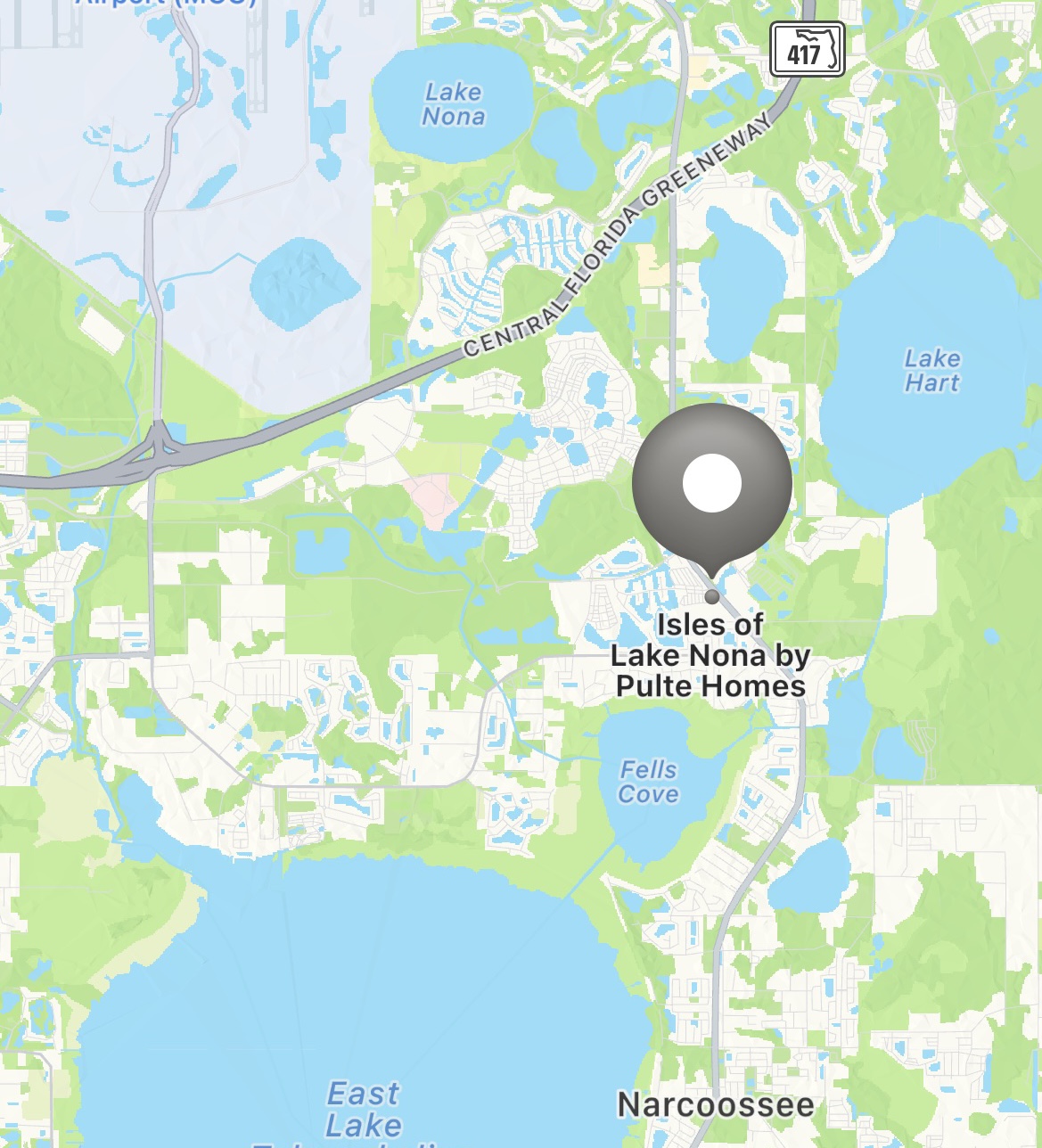 Isles Of Lake Nona On Map
