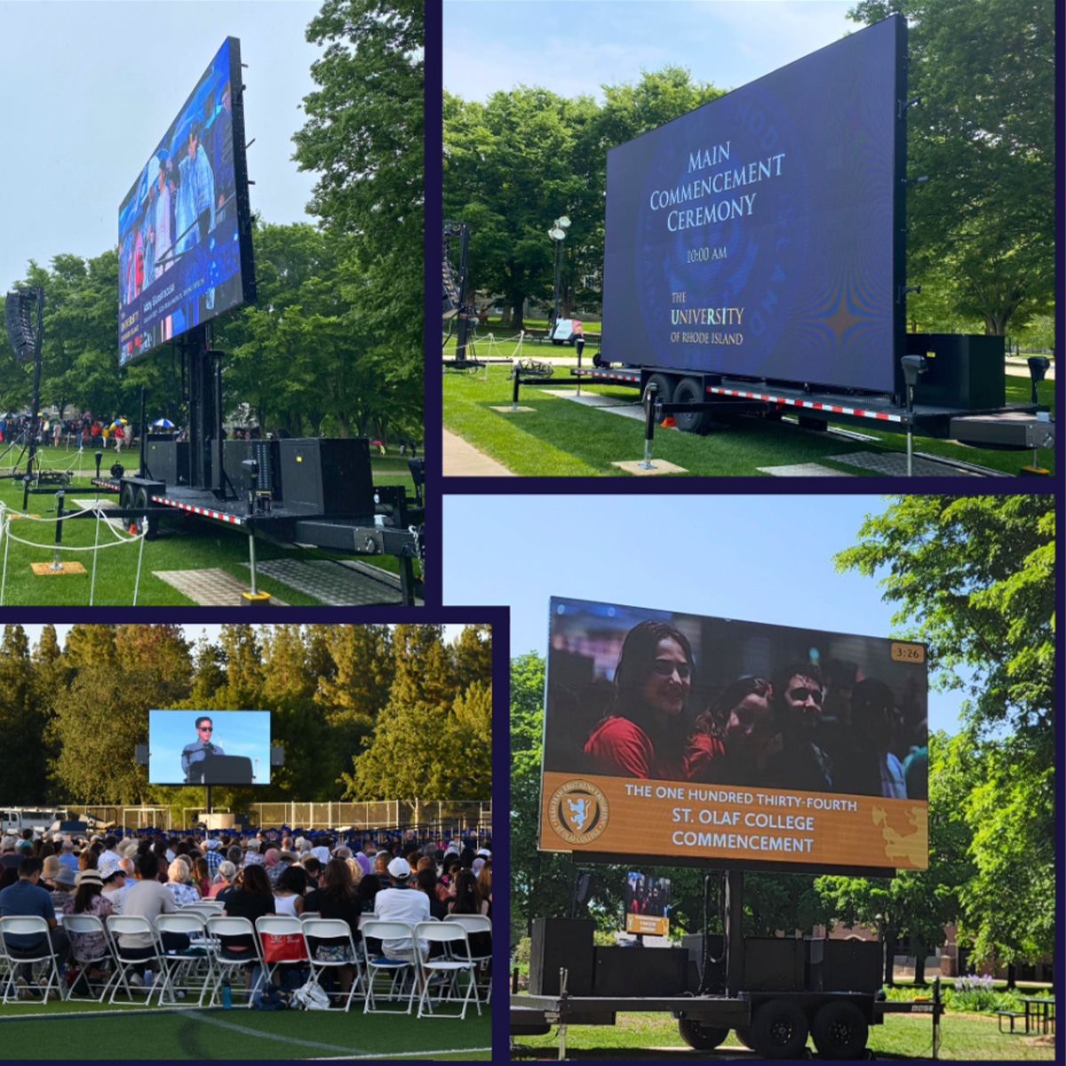 Professional LED screen setup for a conference