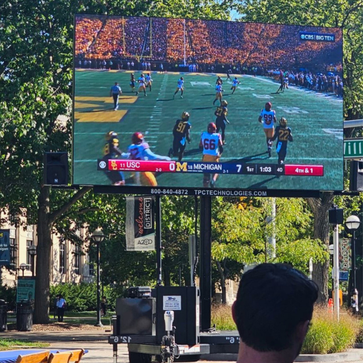 Mobile LED screen rental for a graduation ceremony