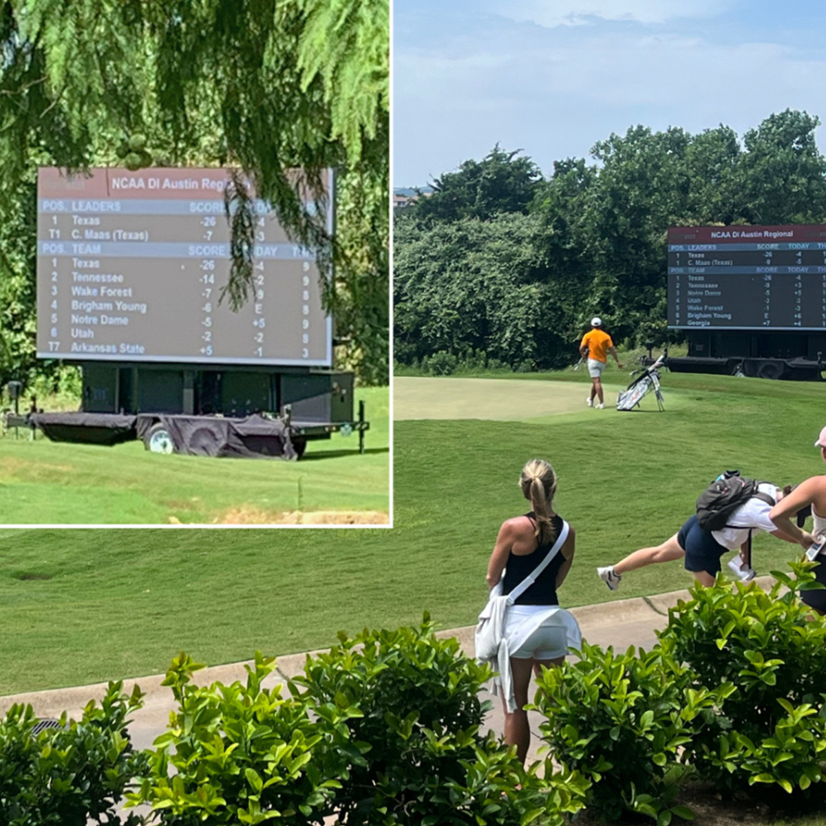 LED screen showing a movie outdoors