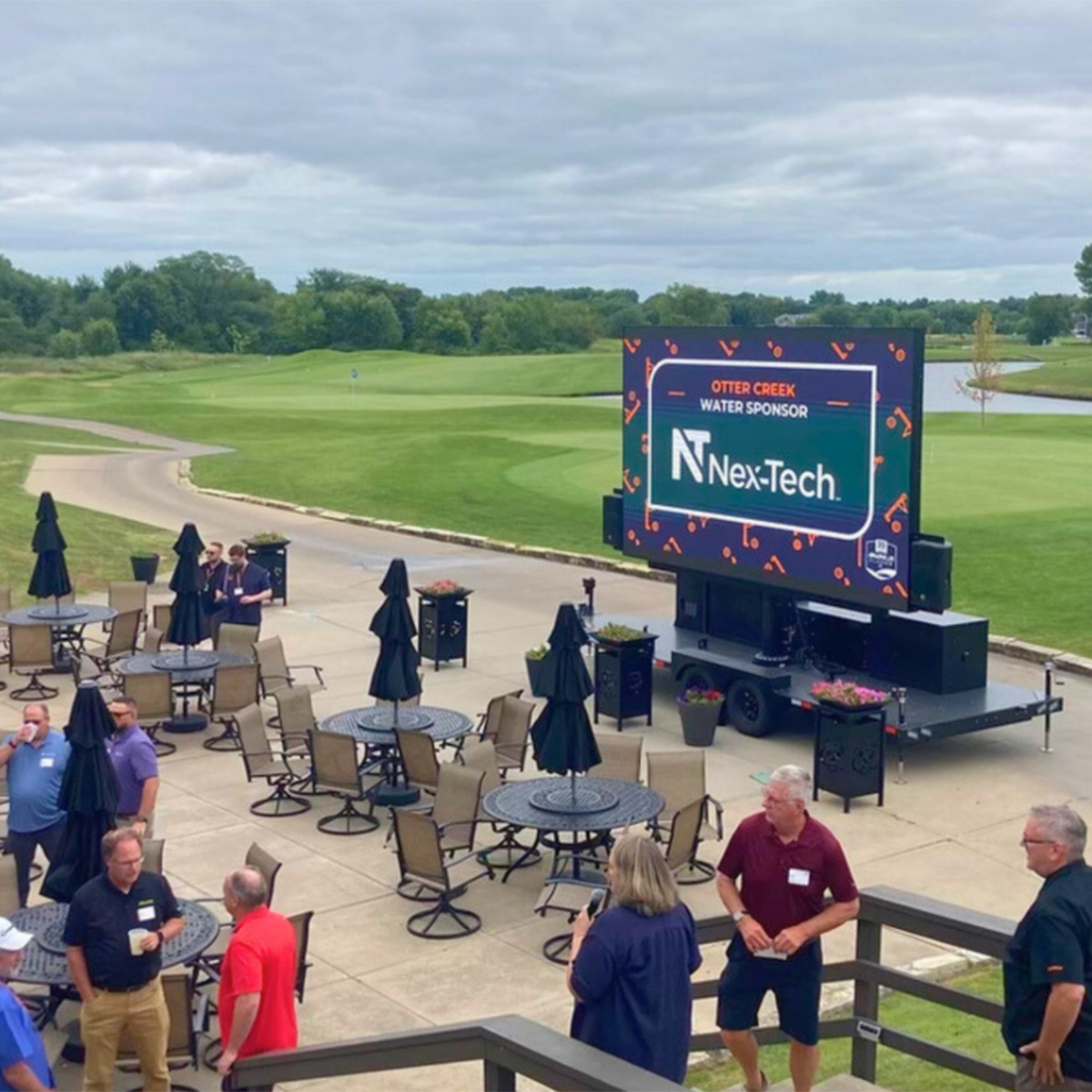 Outdoor LED screen for a community event