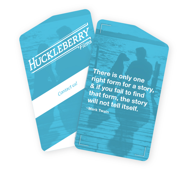 Huckleberry Films Business Card Huckleberry Films Business Card