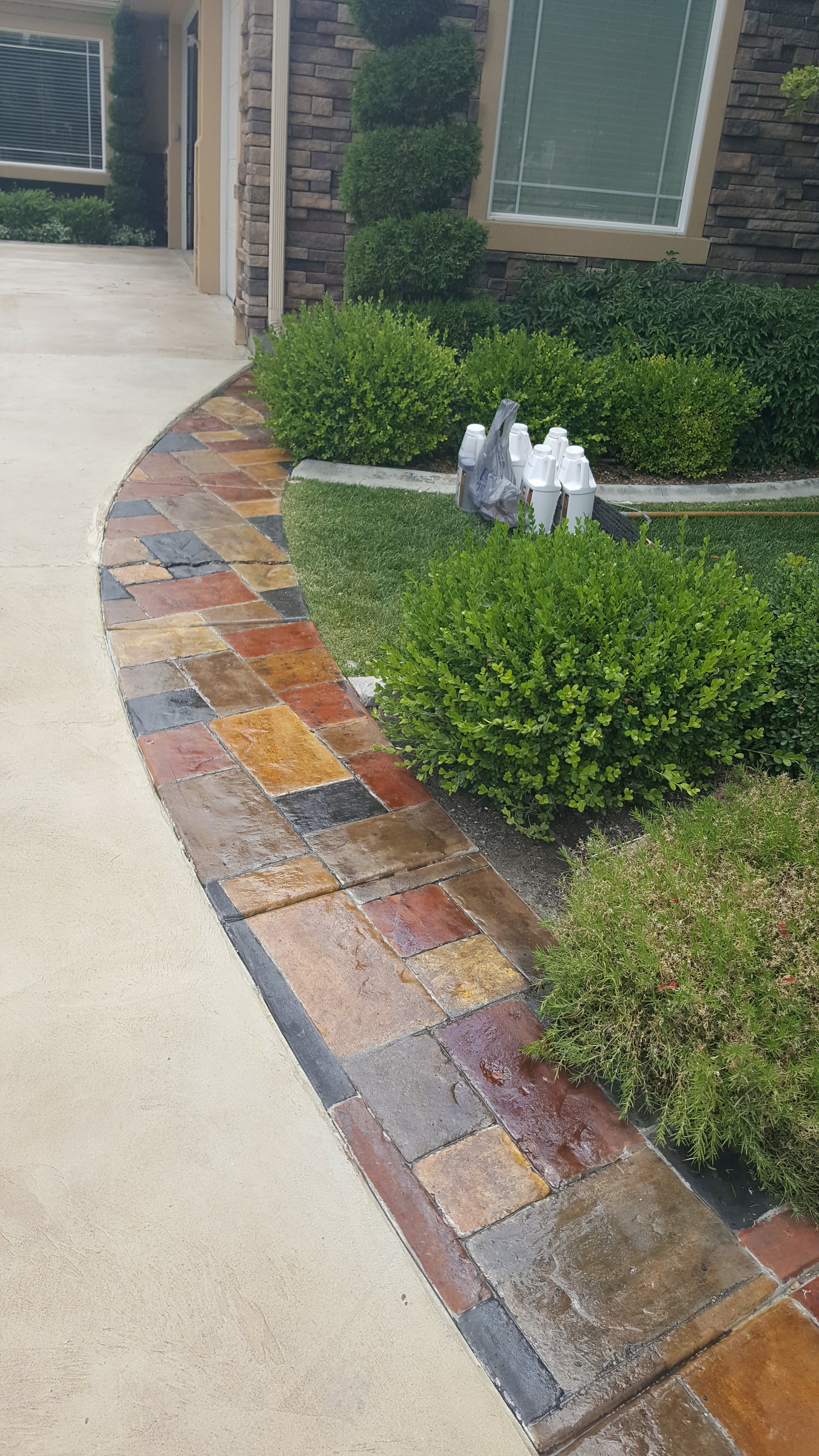 stamped and dyed concrete stamped and dyed concrete