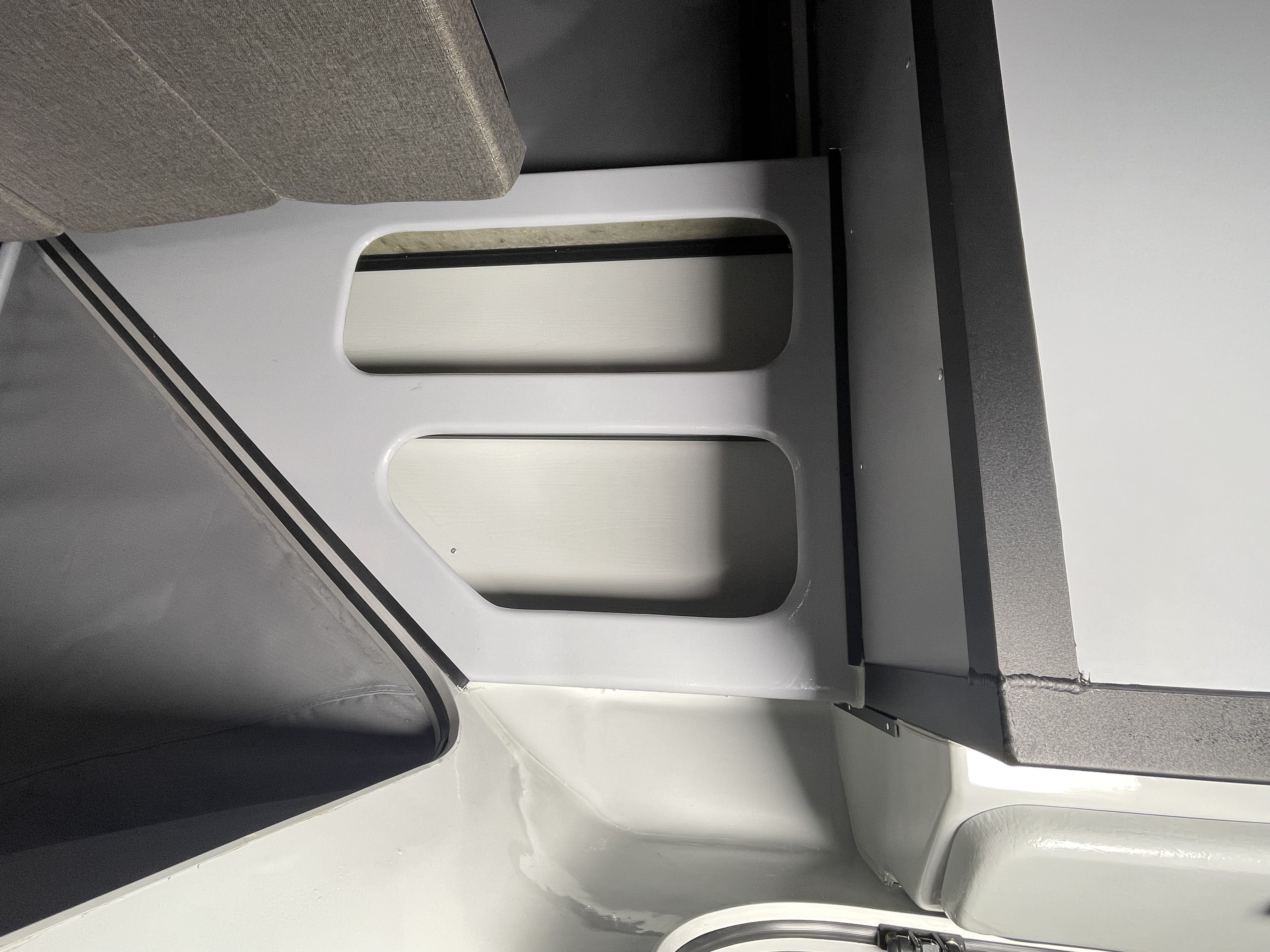 Bedside storage shelf with power outlets and USB ports