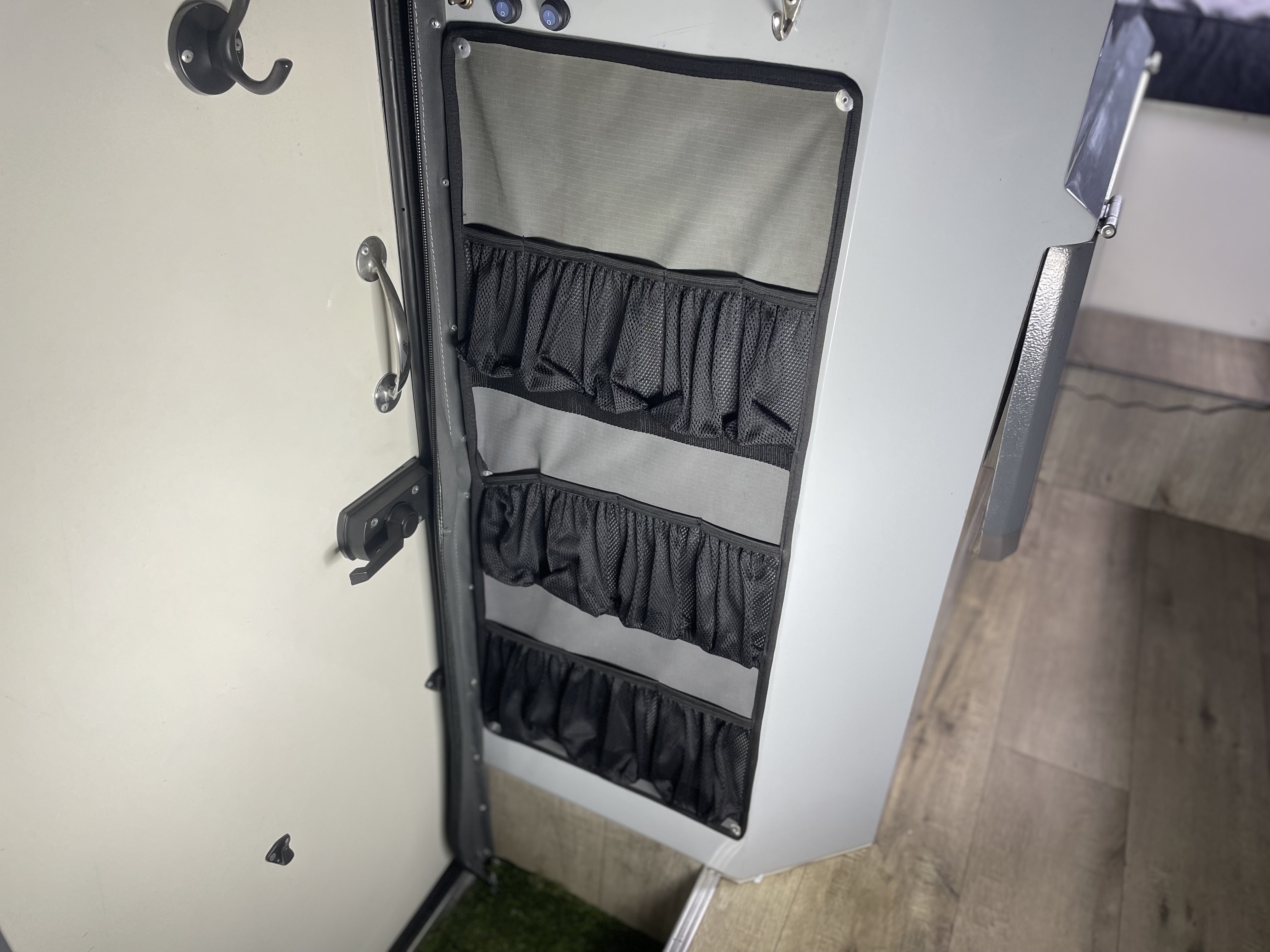 Door storage compartments