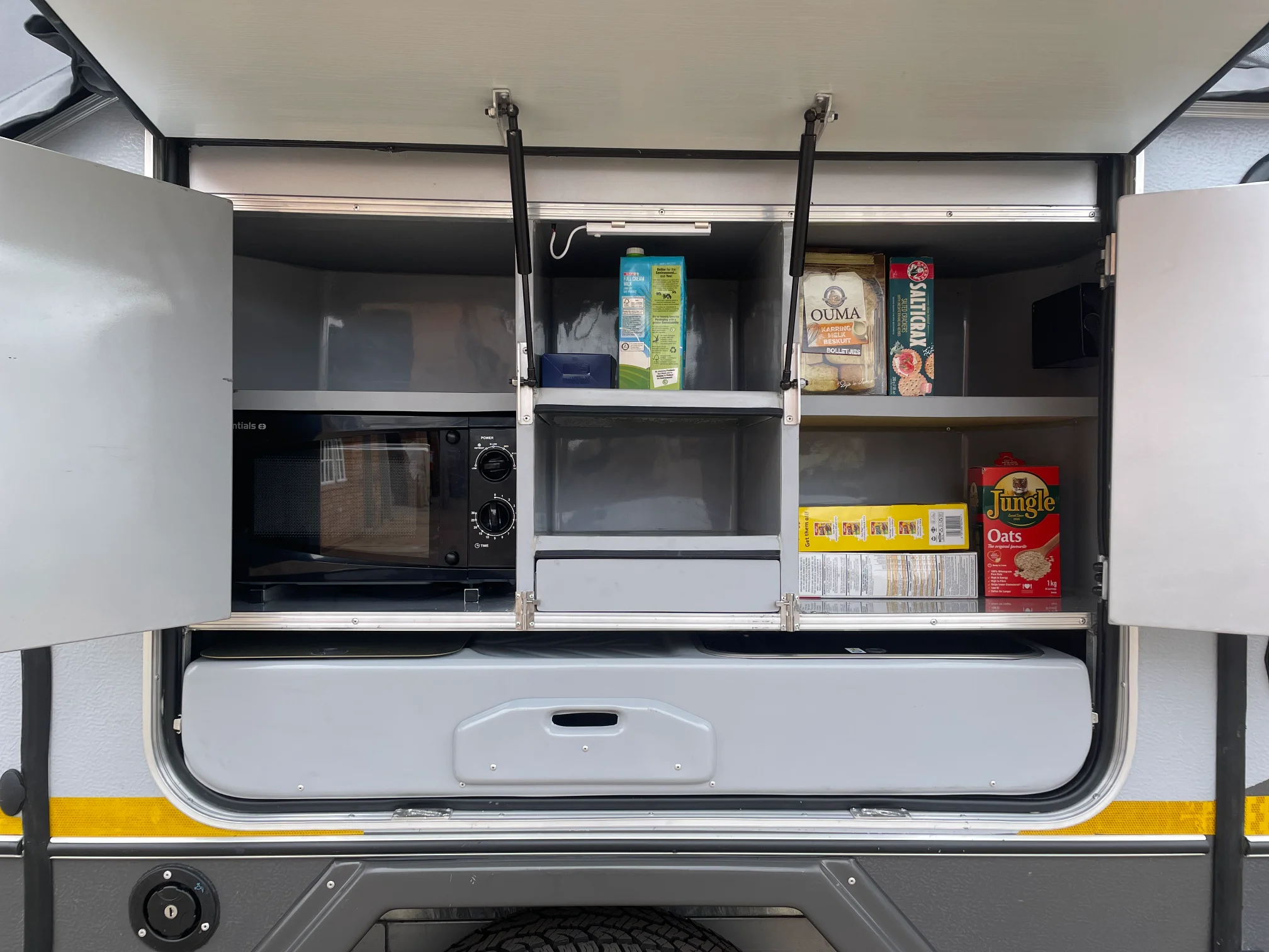 Imagine caravan kitchen overview
