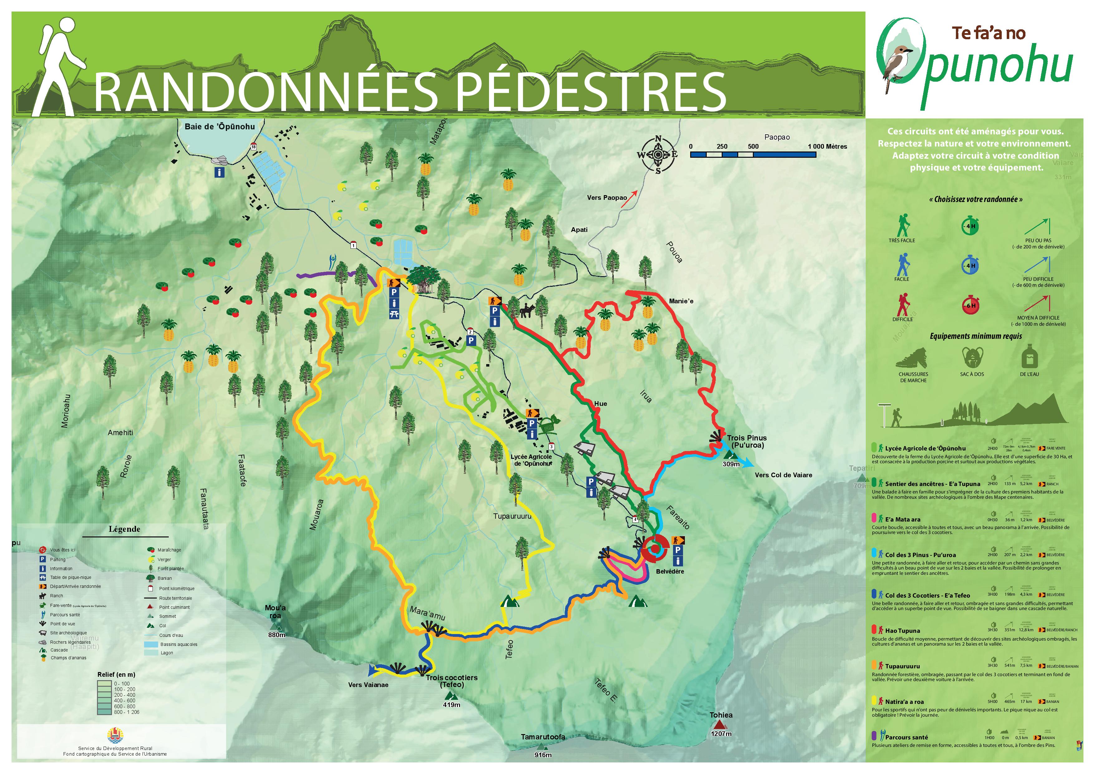 cartes des randonnées