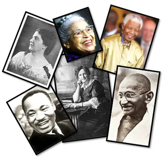 Nelson Mandela_Martin Luther King Jr, Mandela, Rosa Parks