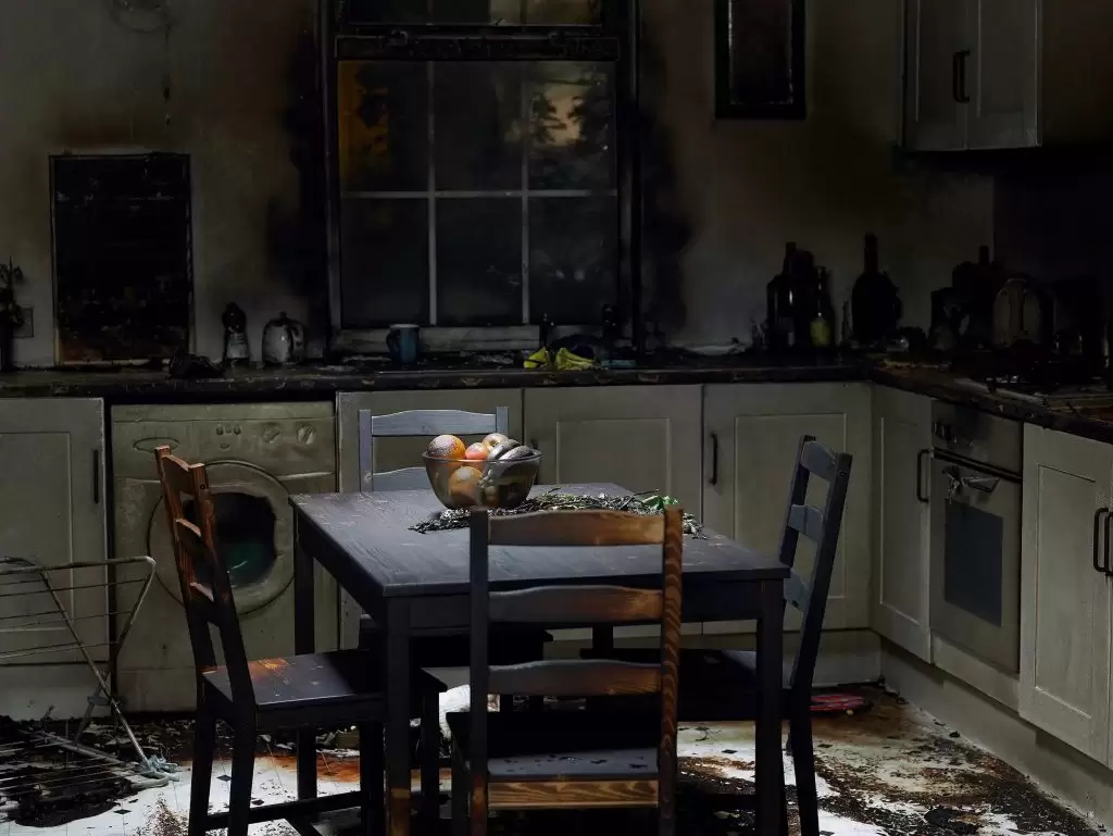 Fire Damage Restoration Kitchen