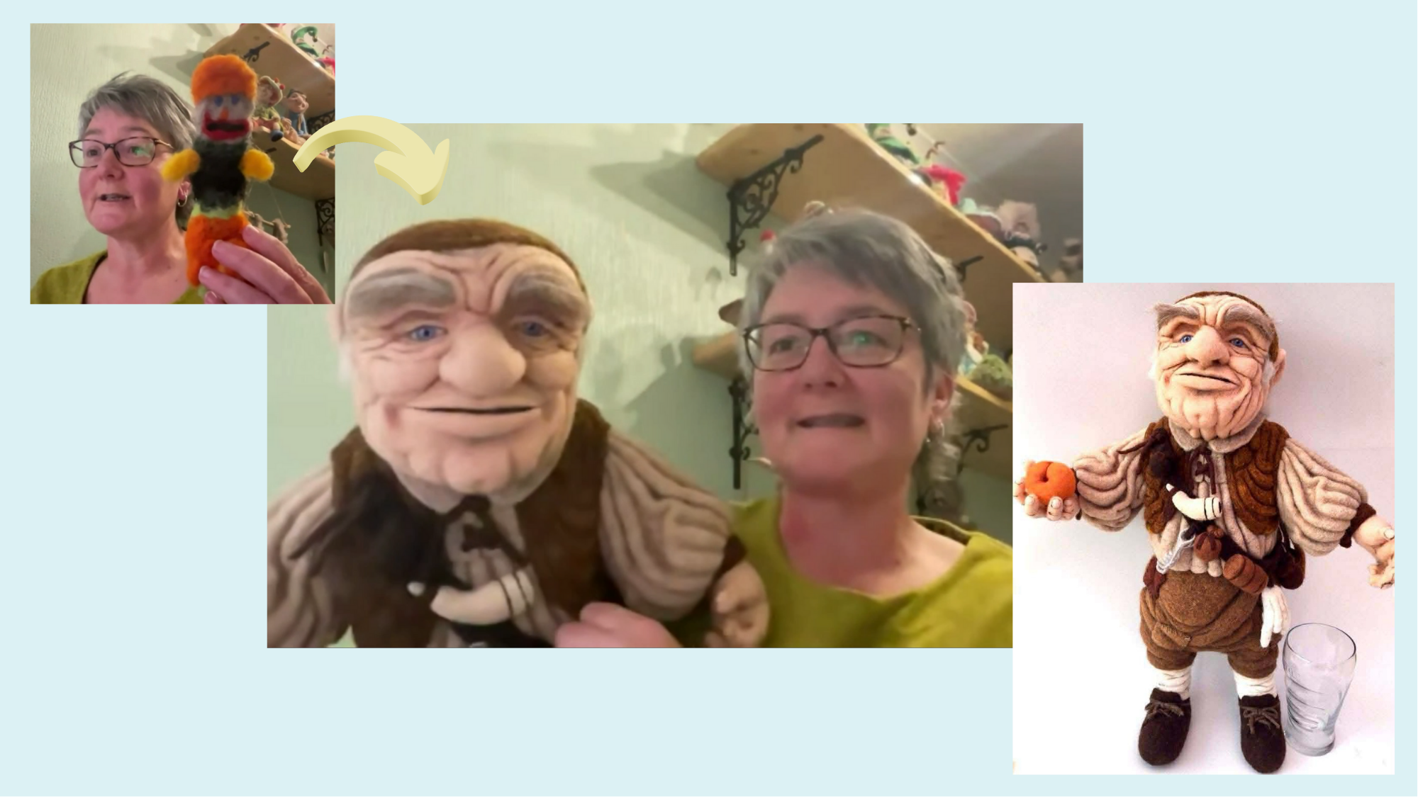 Lisa's first ever felted creations