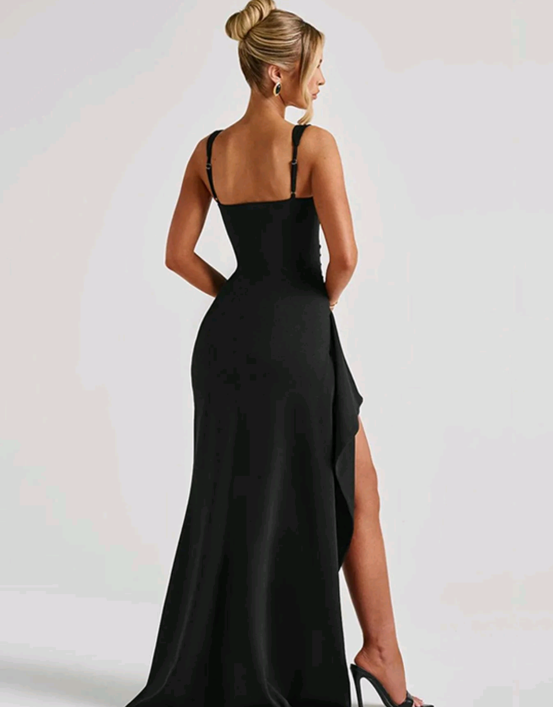 Women's Backless Split Thigh Dress | Elegant Floor Length Slip