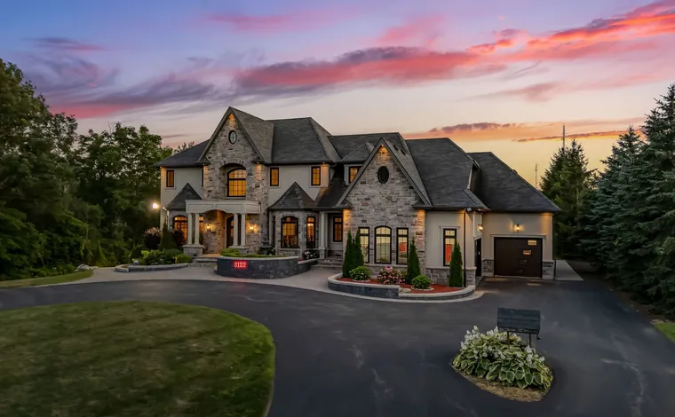 A modern home in Burlington with large, energy-efficient windows.