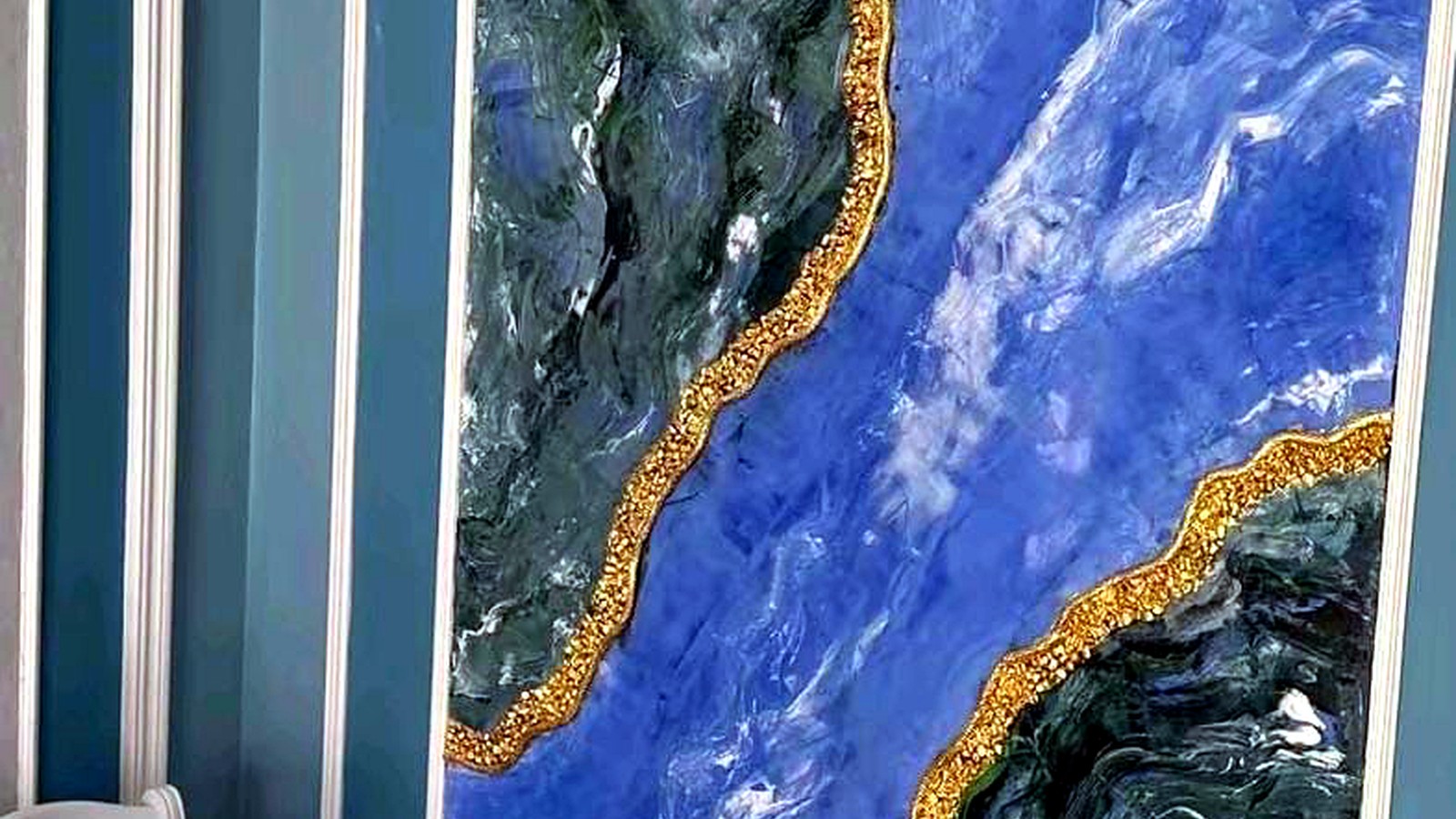 Decorative gold leaf wall panel