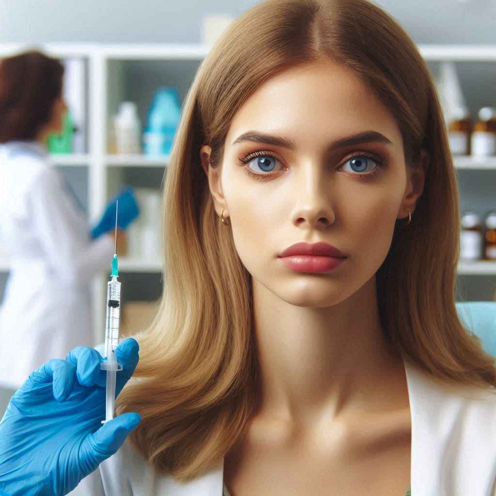 a woman in Deoxycholic Acid injection at My Skin St Pete