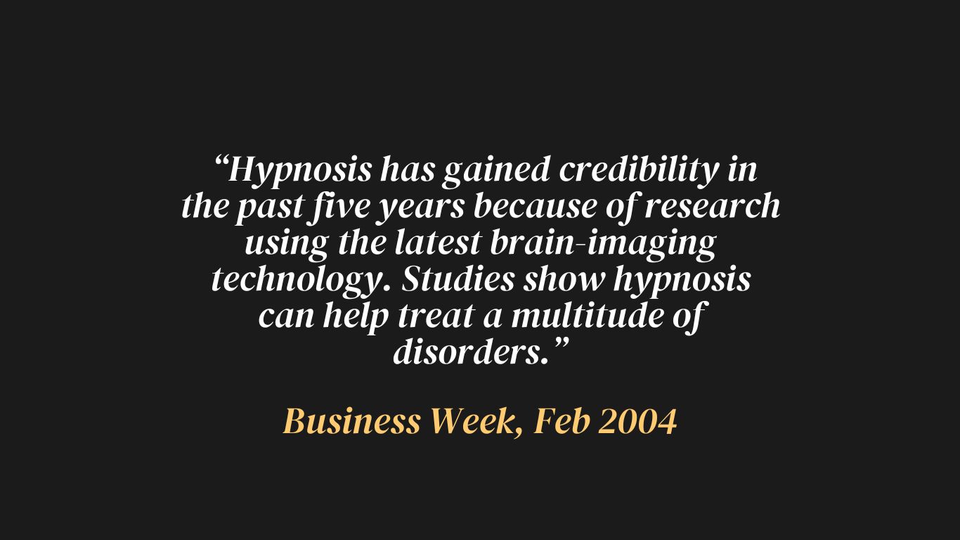 A pic of an article in Business Week showing that hypnosis has now been proven by improvements in science A pic of an article in Business Week showing that hypnosis has now been proven by improvements in science
