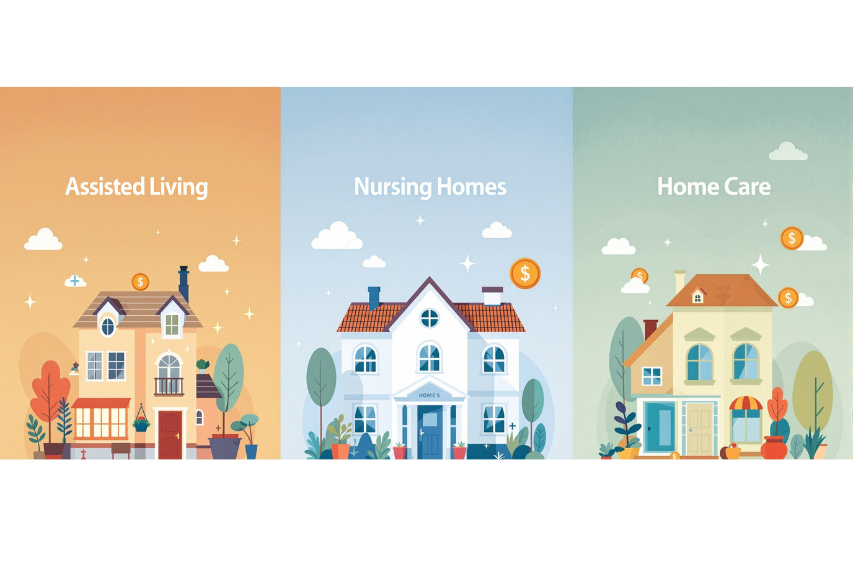 Average Assisted Living Costs in North Jersey vs. Nursing Homes vs. Home Care Average Assisted Living Costs in North Jersey vs. Nursing Homes vs. Home Care