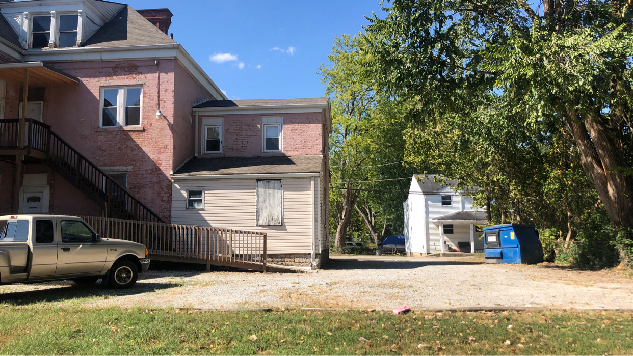 Exterior view of a residential house property Exterior view of a residential house property