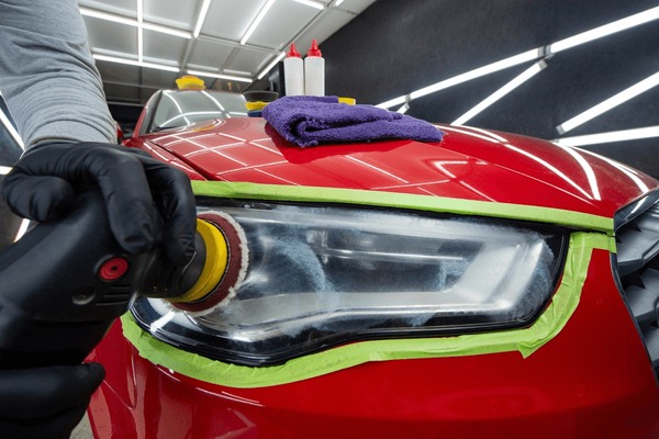 “RND Auto Detailing technician applying protective wax to a car’s exterior to shield paint from summer UV damage.” “RND Auto Detailing technician applying protective wax to a car’s exterior to shield paint from summer UV damage.”
