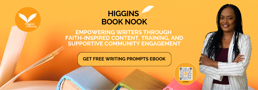 Higgins Nook Book Free Writing Prompts Banner