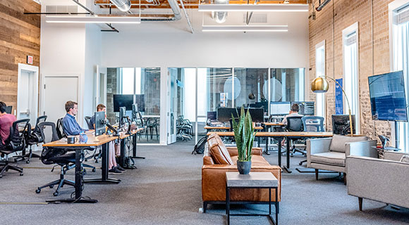 Healthy Arizona office after fragrance-free cleaning with a relaxed team sitting comfortably and smiling in a fresh workspace. Healthy Arizona office after fragrance-free cleaning with a relaxed team sitting comfortably and smiling in a fresh workspace.