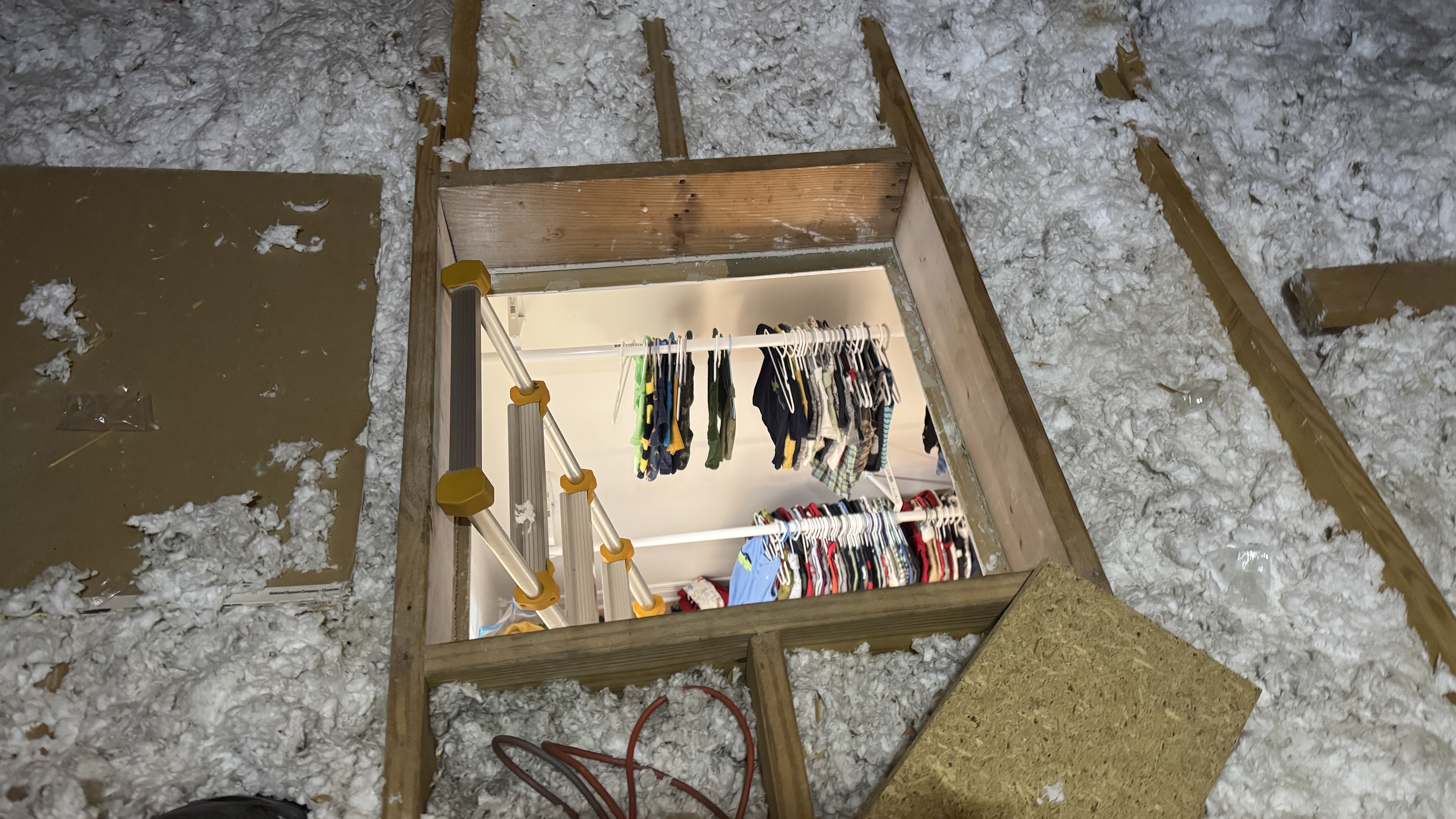 Uninsulated attic hatch Uninsulated attic hatch