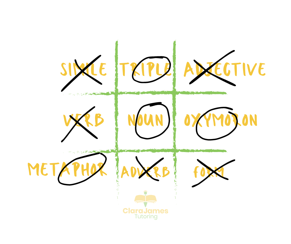 grammatical terminology noughts and crosses