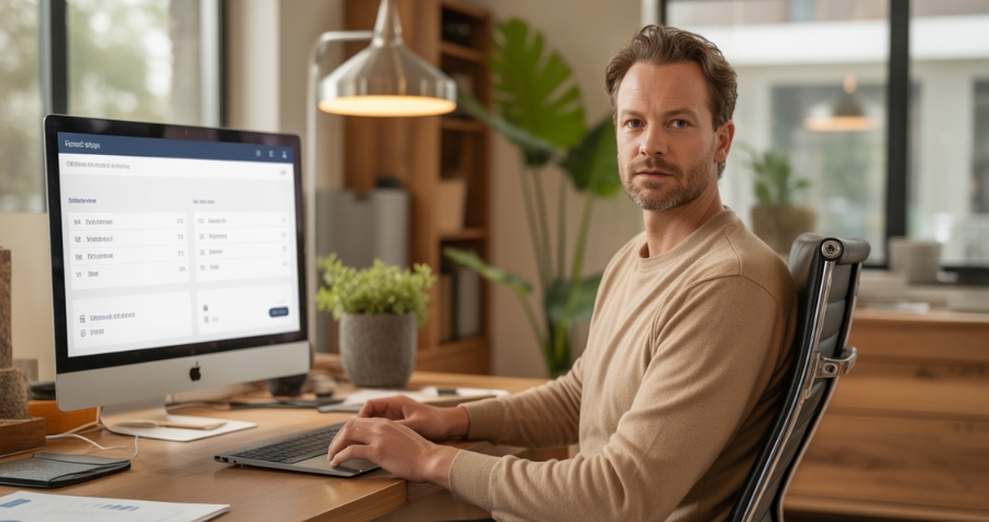 Zaakvoerder volgt offerteaanvragen op via CRM – automatisatie en opvolging voor bedrijven in houten bijgebouwen.