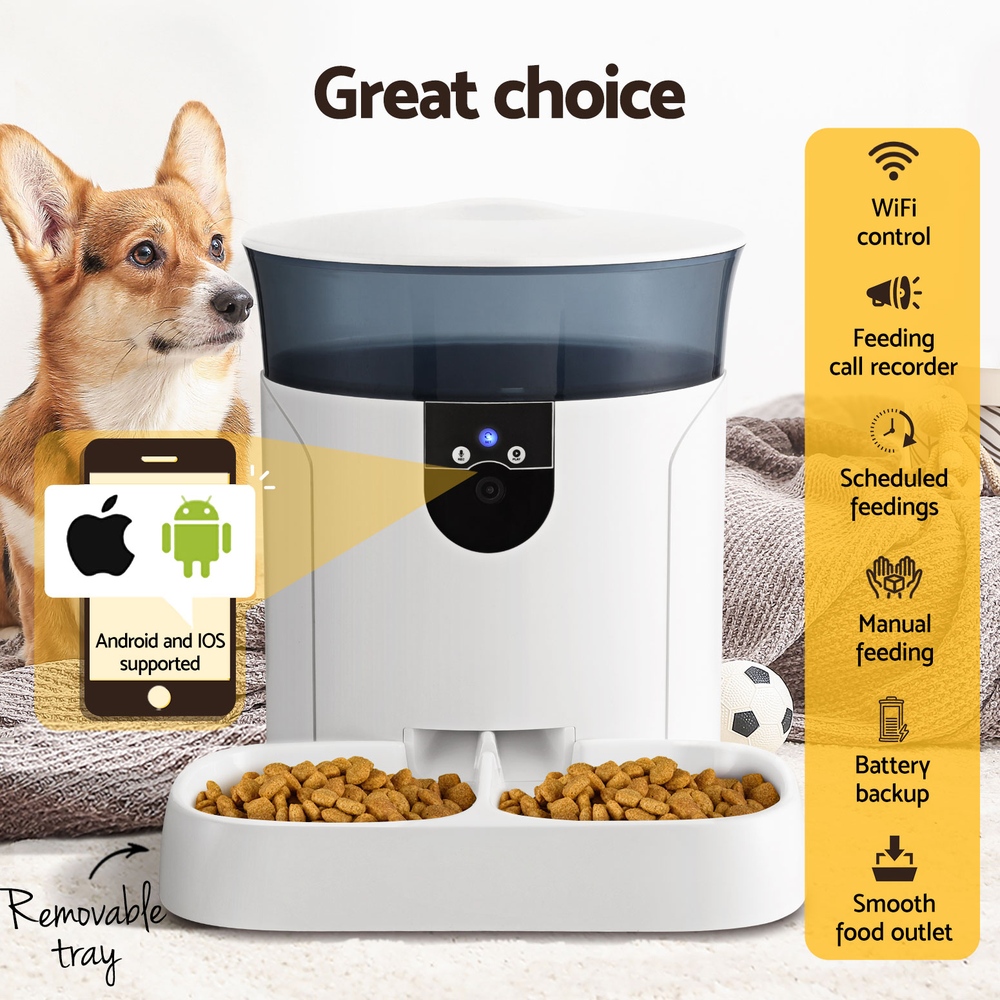7L Automatic Pet Feeder with Camera, WiFi