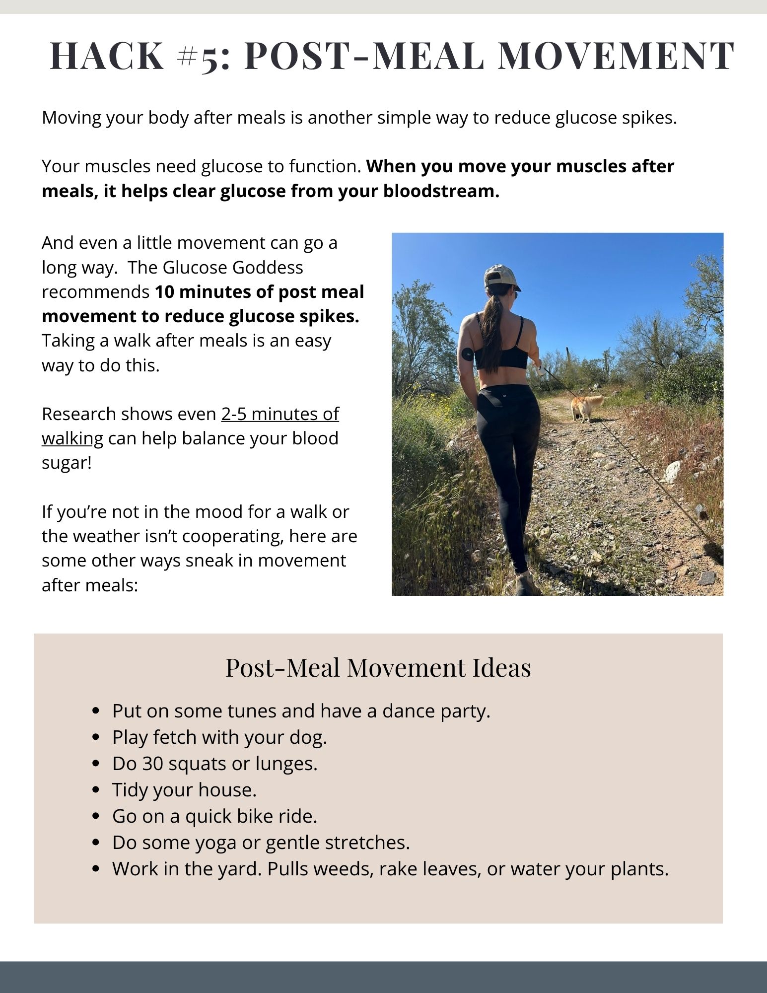 Hack #5 Post-meal Movement