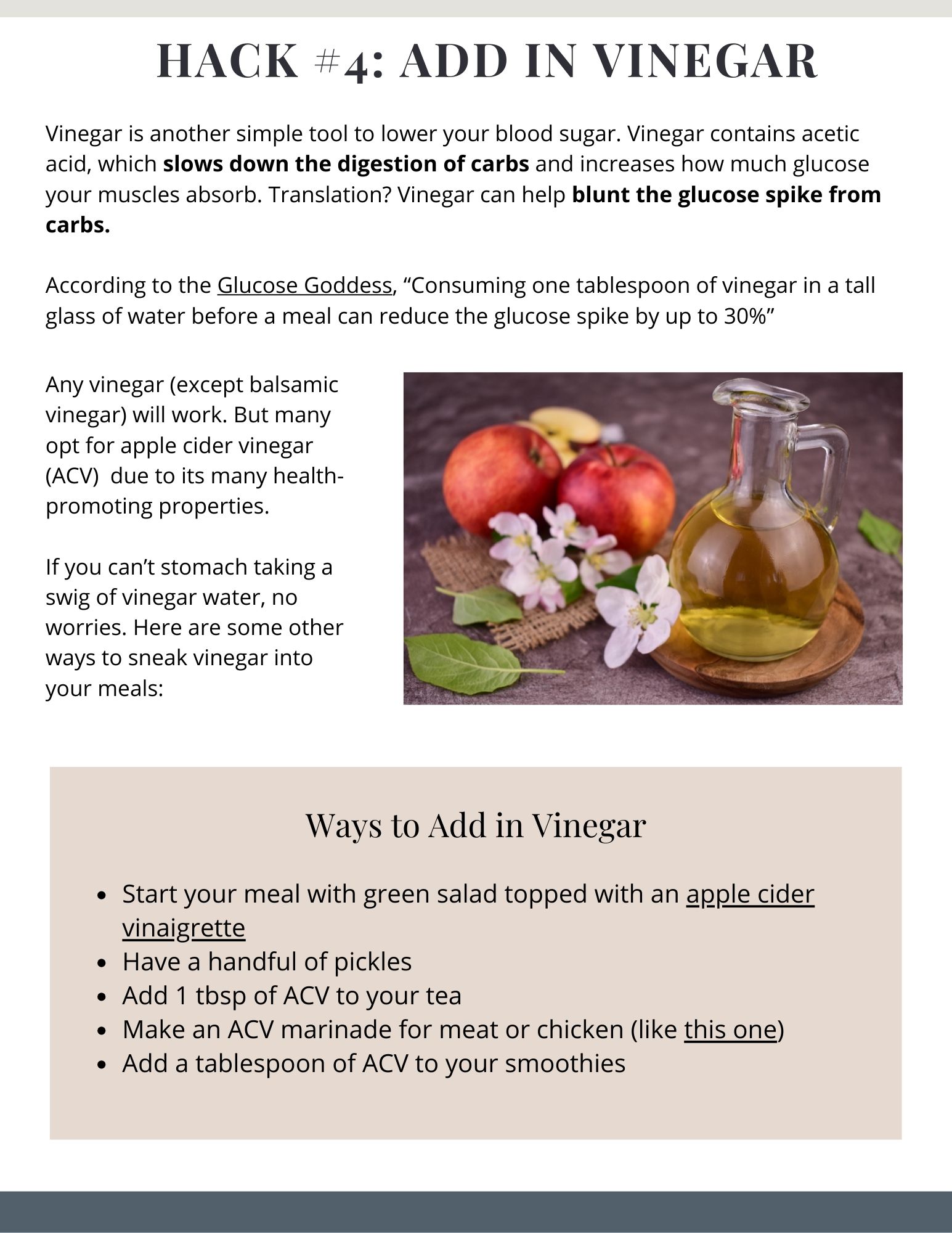 Hack #4 Add in Vinegar