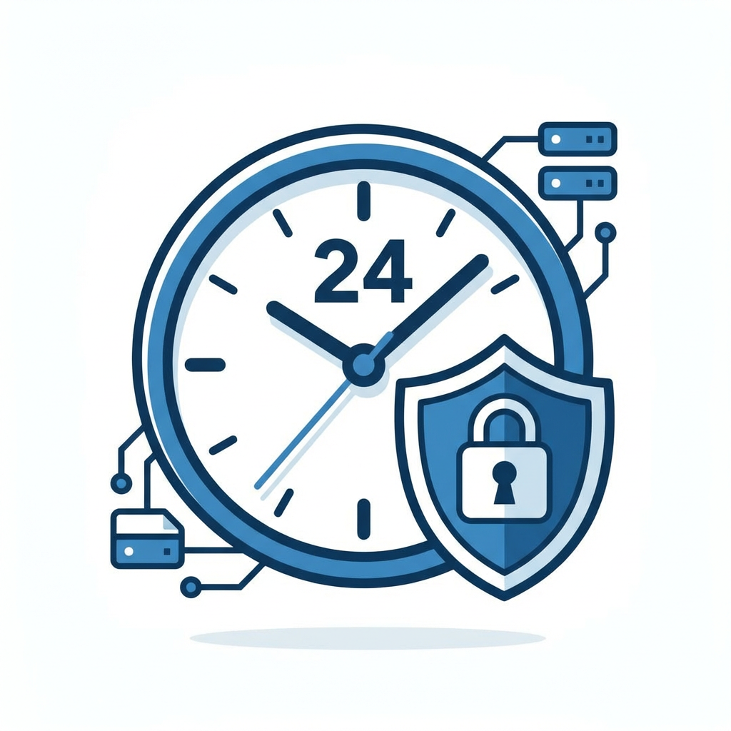 24/7 data integrity icon