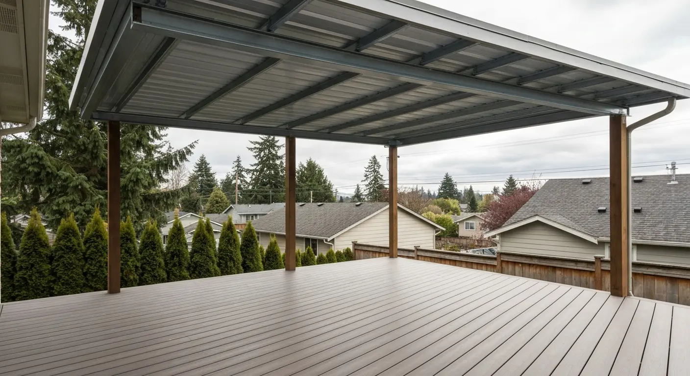 Covered deck installation