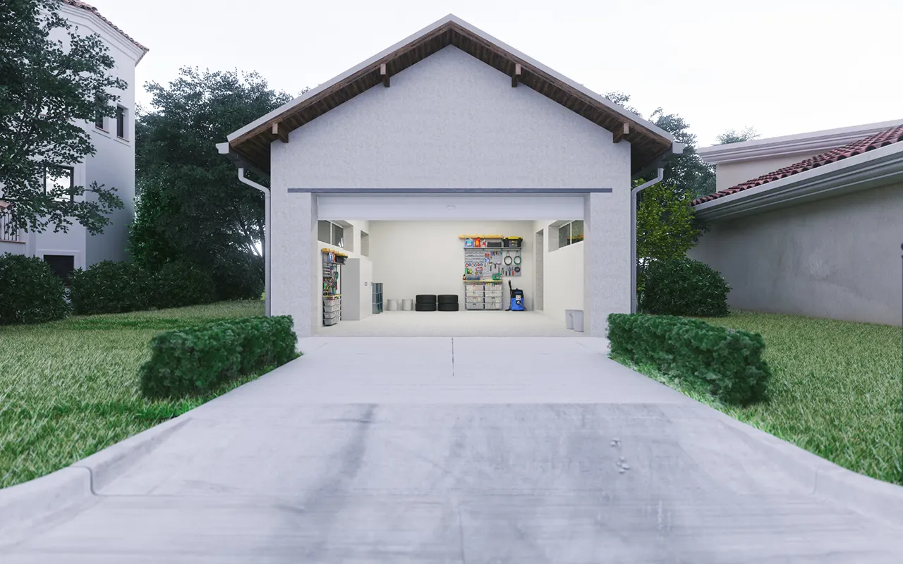 Freshly paved driveway with new asphalt, showcasing successful project.