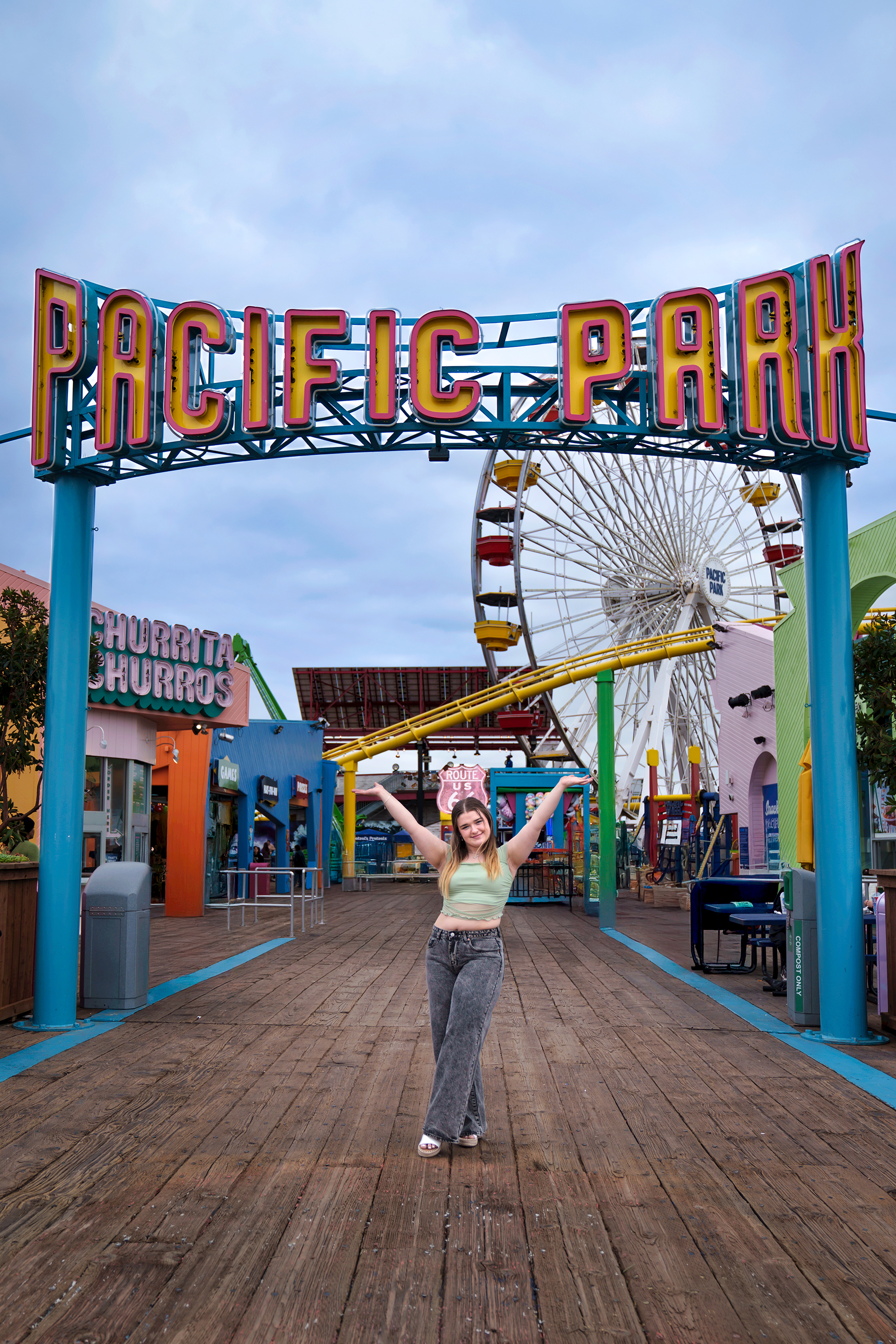 Santa Monica Pier High School Senior Portrait Session