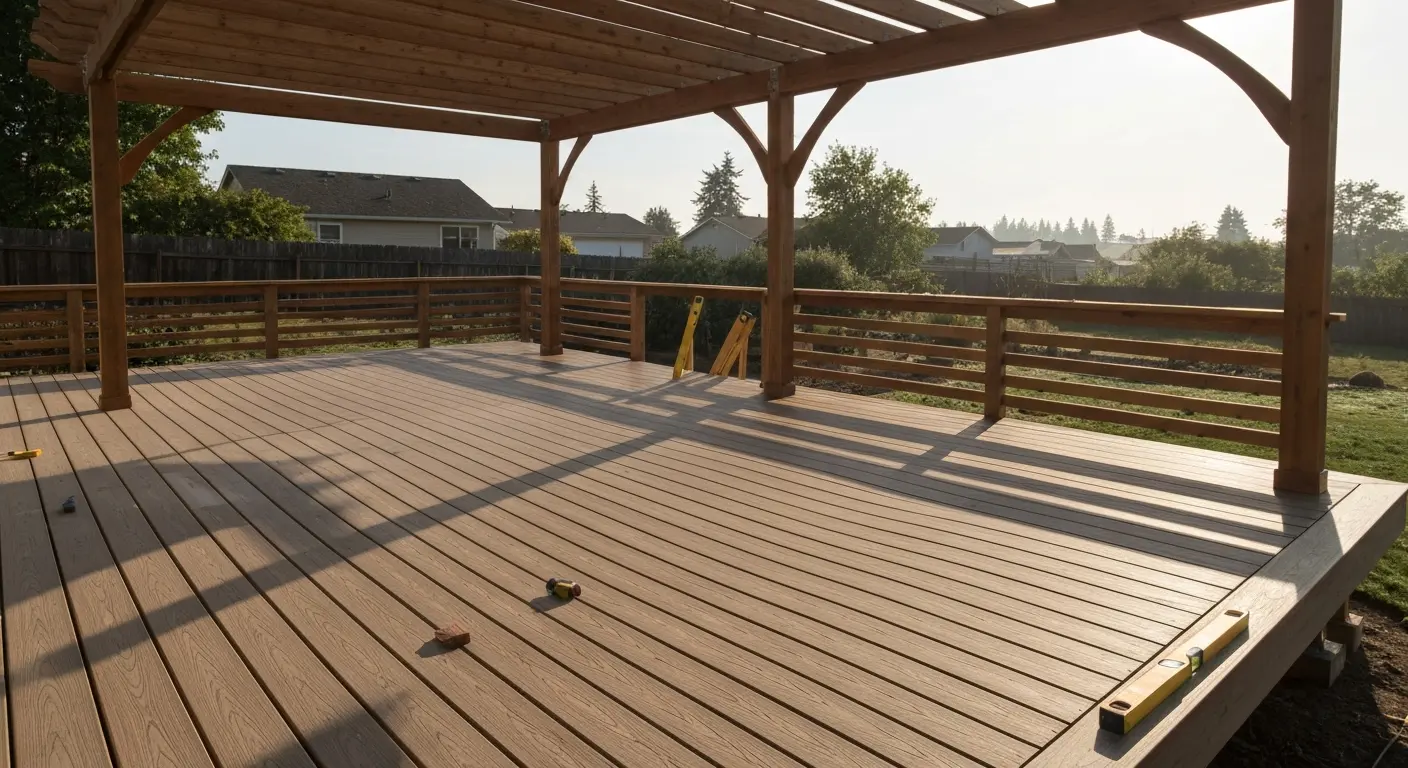 Residential deck in Talent