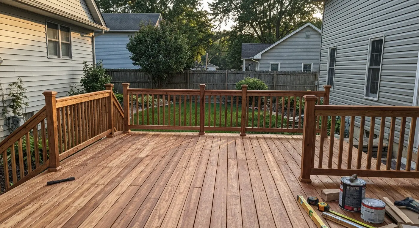 Custom wood deck