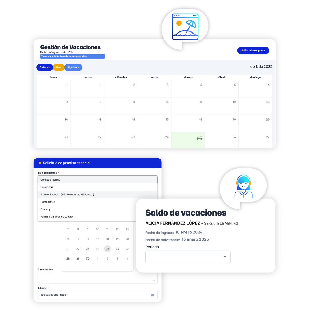 Desarrollo organizacional - Gestión de vacaciones y permisos