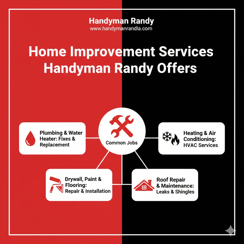Home Improvement Services Handyman Randy Offers