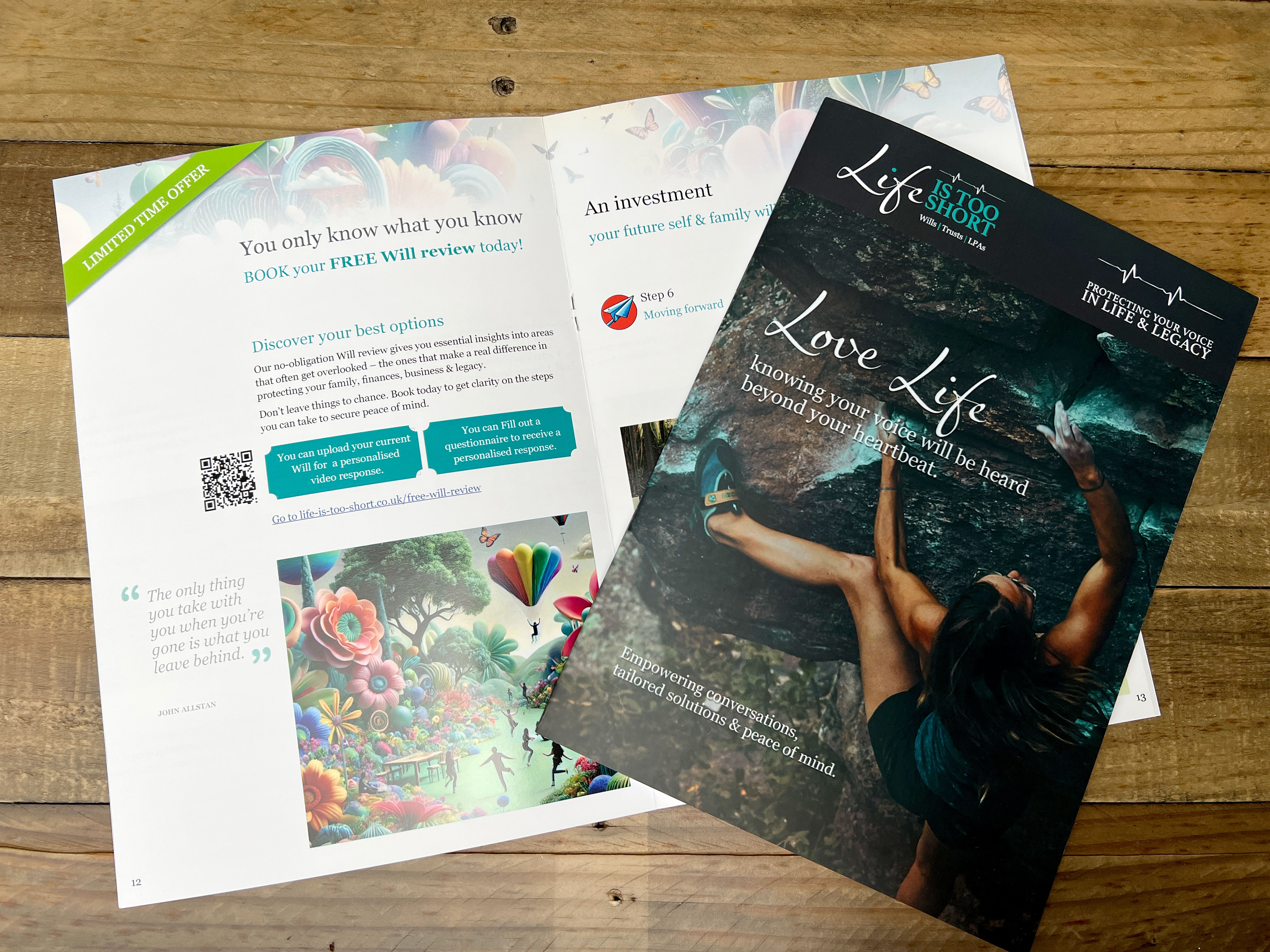Clicking on this image will download the brand spangly new Life Is Too Short Brochure! (as a digital version obviously) Clicking on this image will download the brand spangly new Life Is Too Short Brochure! (as a digital version obviously)