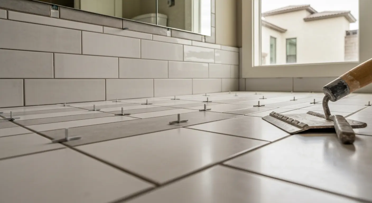 Bathroom tile installation