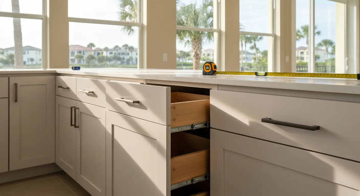 Custom kitchen cabinet installation