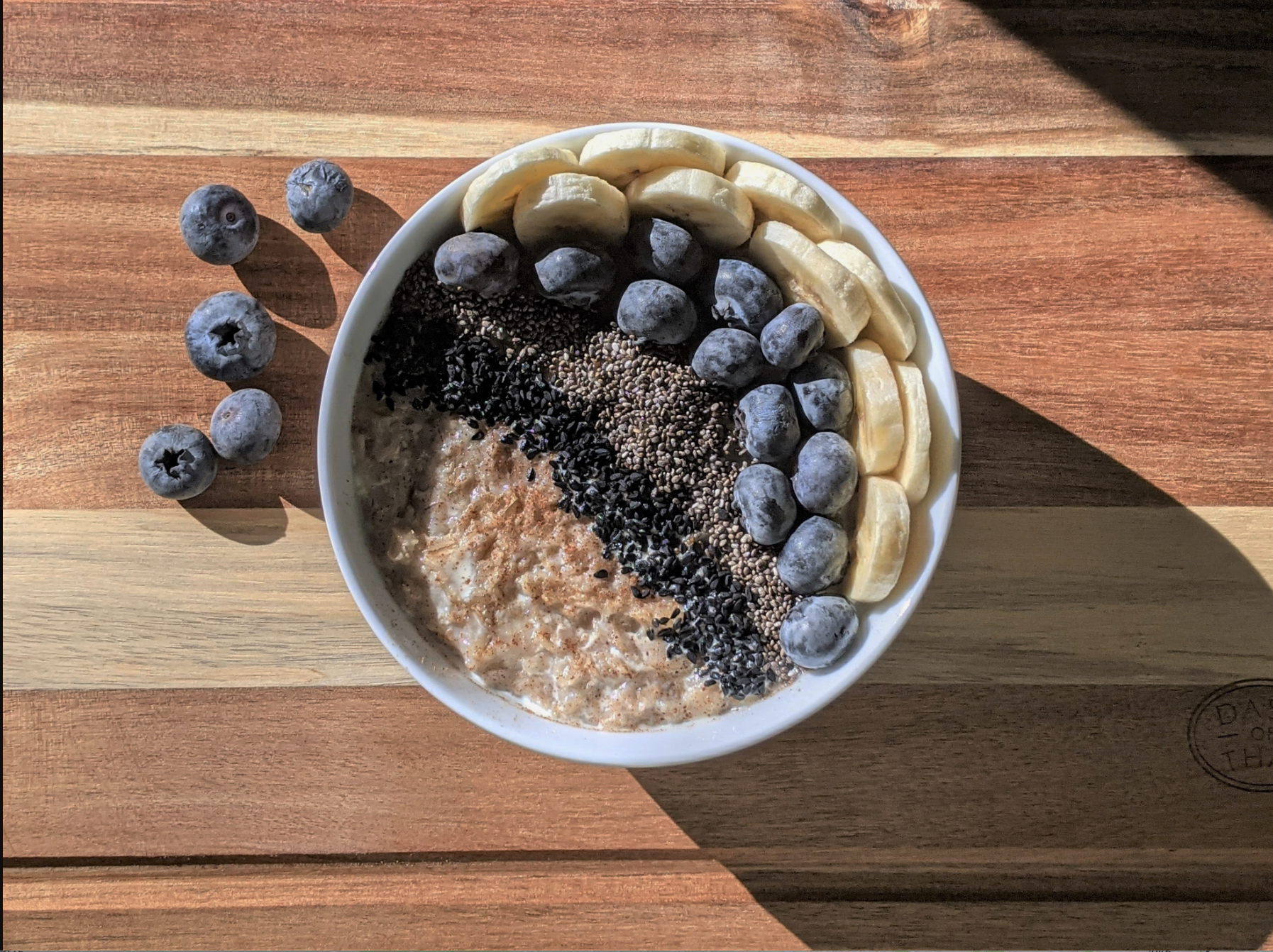 Bowl of oatmeal and berris