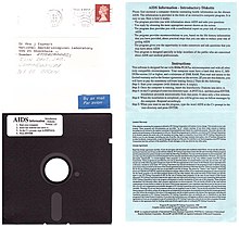 AIDs Trojan envelop and Floppy Disk