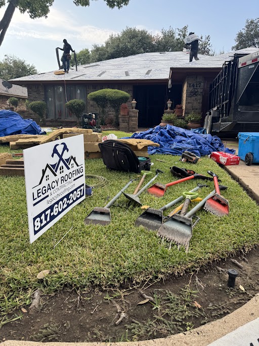 Roof inspection underway by Legacy Roofing and Contracting team in Tarrant County. Roof inspection underway by Legacy Roofing and Contracting team in Tarrant County.