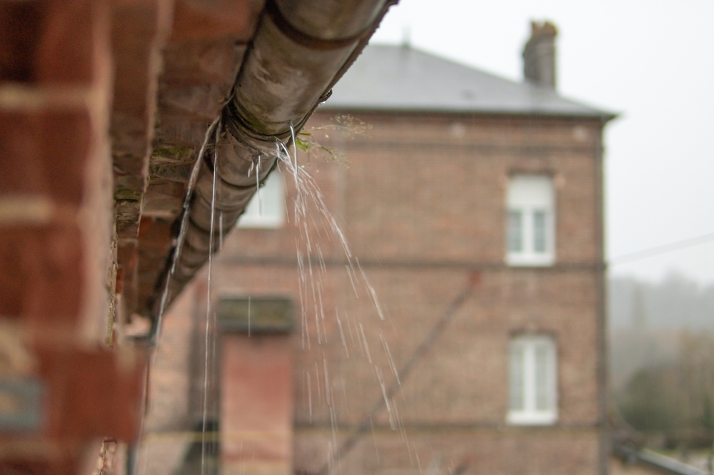 An image of water damage on Gutters in Texas