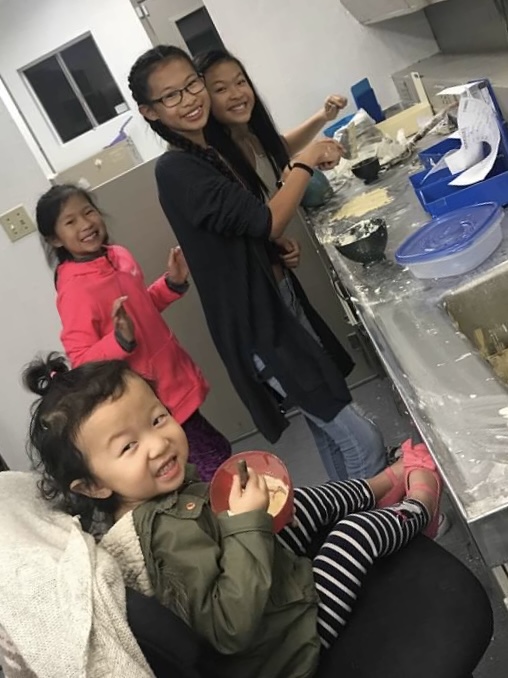 Darrell Lee's Daughters working along side him at the dental lab