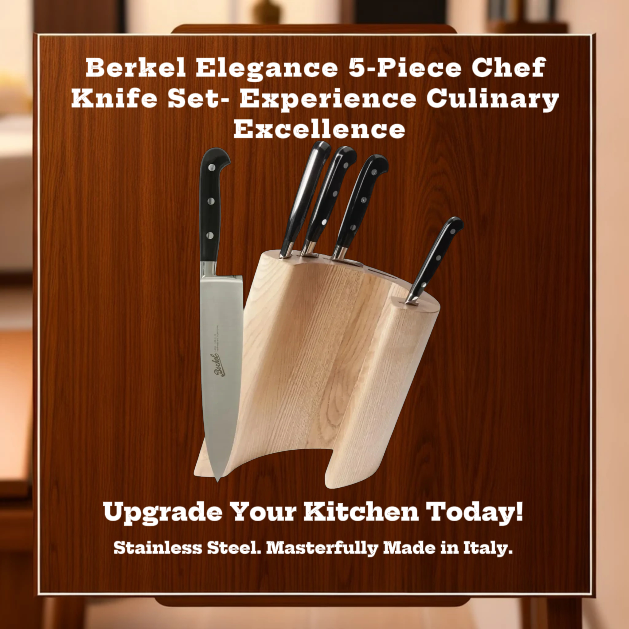 Berkel Echoes Durmast Block 5-Piece Kitchen Knife Set
