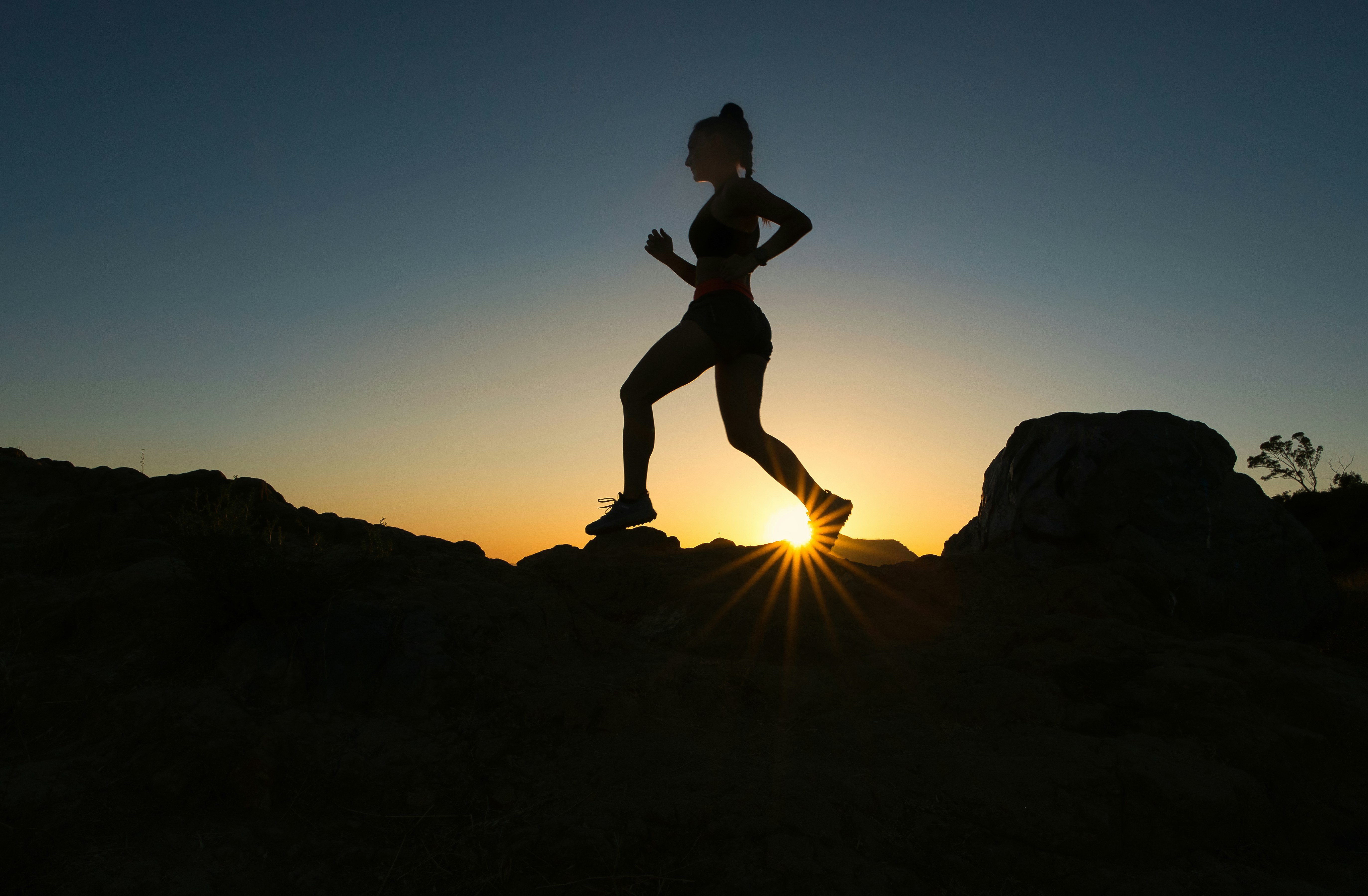 Person Running at Night