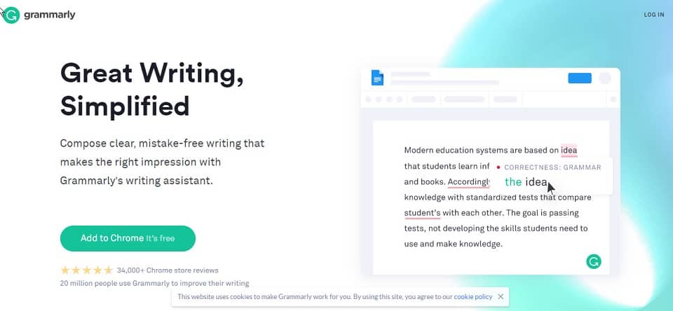 grammarly blog homepage