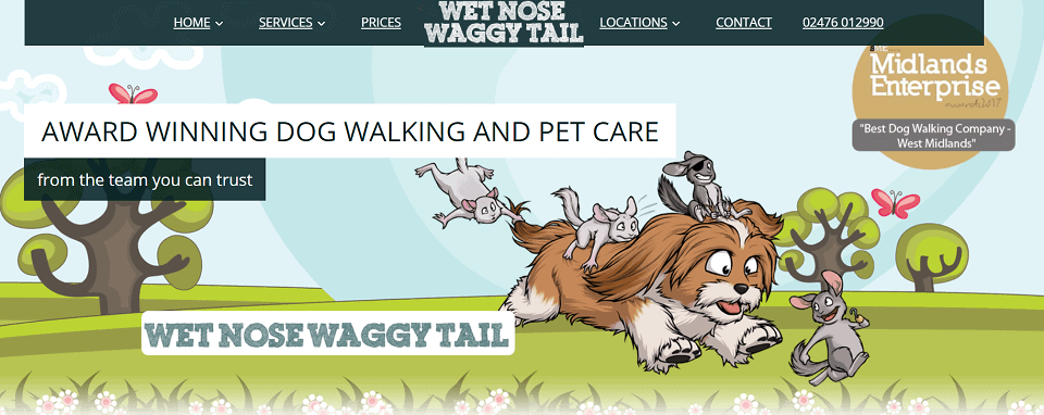 wet nose waggy tail blog homepage